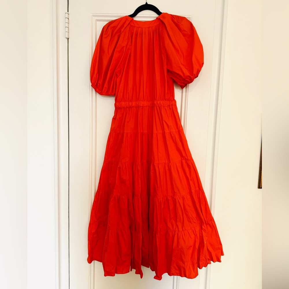 Ulla Johnson Vibrant Orange Midi Dress - image 7